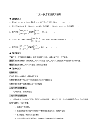 二元一次方程组及其应用讲义 中考真题