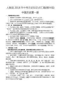 人教版中考历史知识点汇编精华版