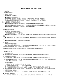人教版中考思想品德总复习提纲