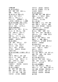 人教版中考语文常考词汇及其读音