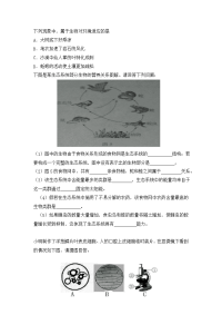 初中生物中考典型考题整理