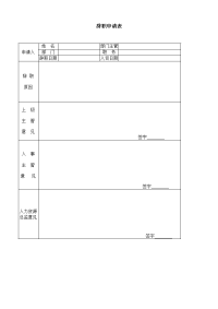 辞职申请表模板