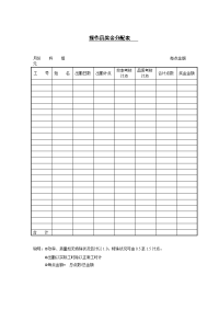 操作员奖金分配表