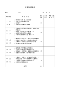 主管人员考核表