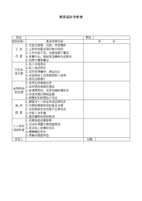 职员品行分析表