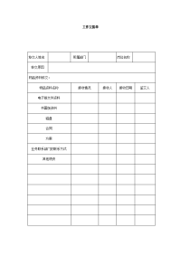 工作交接单模板
