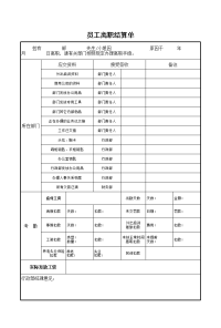 员工离职结算单