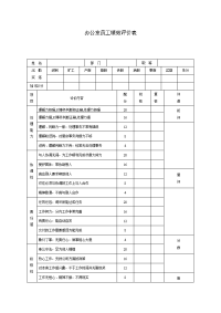 办公室员工绩效评价表