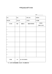 中高层经理业绩评价样表