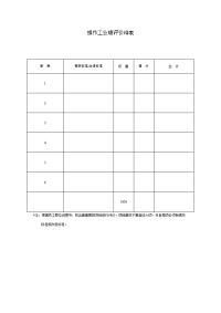 操作工业绩评价样表