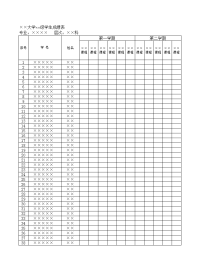 学生成绩表模板
