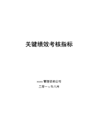 15_KPI关键绩效考核指标库中层