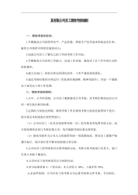 某有限公司员工绩效考核细则