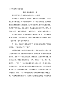 历年中考优秀作文集锦