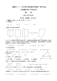 四川省成都市2006中考数学试题解析版