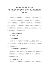 天津市中考满分作文宜宾在线科技有限责任公司以员工发展为核心的四维一体员工职业发展管理体系实施方案