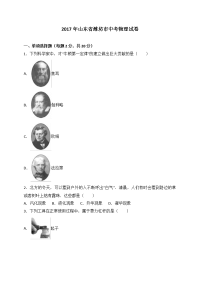 山东省潍坊市中考物理试卷解析