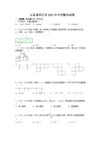 山东省枣庄市中考数学试题含答案及解析