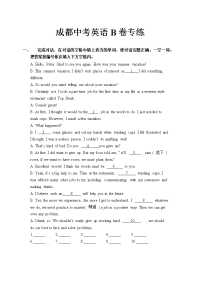 成都中考英语B卷练习题