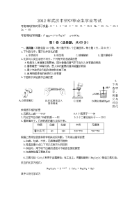 武汉市中考化学及答案