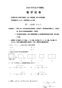 河北中考数学模拟试卷