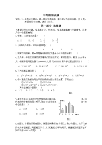 深圳市龙岗区初三中考模拟试题