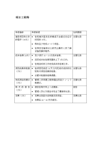 项目工程师绩效考核表