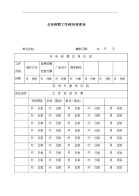 企业招聘工作时间进度表