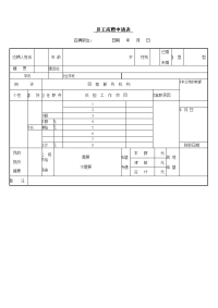 员工应聘申请表