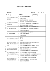 企业员工转正考核自评表