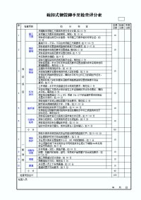 碗扣式钢管脚手架检查评分表