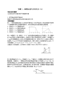 专题二高考物理 二轮复习资料专题二曲线运动与万有引力
