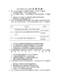 北附高三生 物高考模拟 试 题附答案1