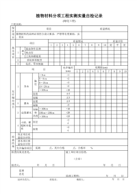 植物材料分项工程实测实量自检记录