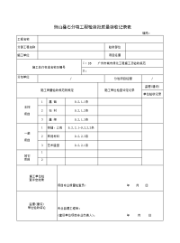 假山叠石分项检验批质量验收记录表