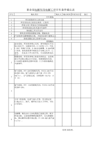 工艺开车确认表