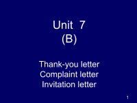 英语应用文写作课件：unit+7（B）