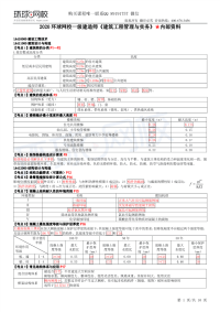 2020一建-建筑实务内部资料10页纸