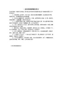 一封珍贵的感谢信范文