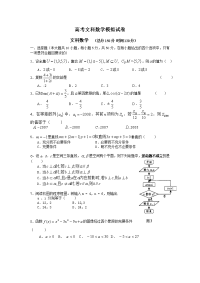 高考文科数学模拟试卷