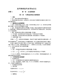 高考物理高考必背知识点详解