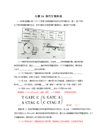 高考生物真题分类汇编——专题16现代生物科技剖析