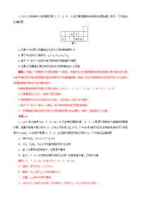 高考真题化学试题分类汇编物质结构元素周期律
