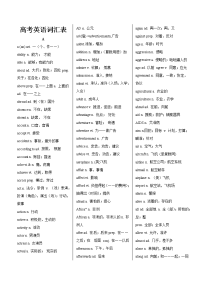高考英语词汇表高考必备