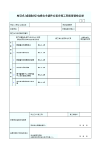 电梯安全部件安装分项工程质量验收表