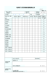 电梯电气装置绝 缘电阻检测记录