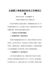 支部第三季度意识形态工作情况汇报