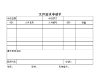 文件需求申请单