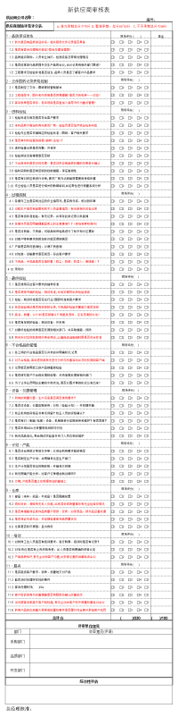 新供应商审核表（标准厂商用）