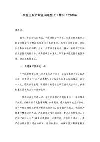 在全区脱贫攻坚问题整改工作会上的讲话